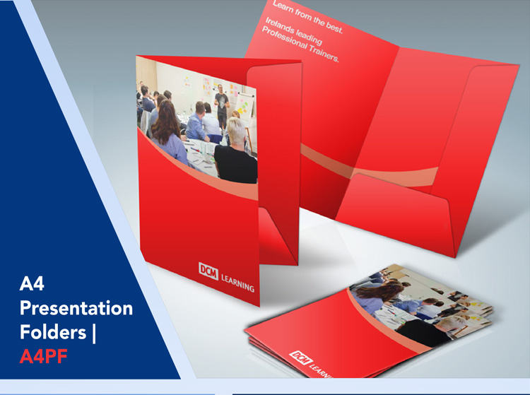 A4 Presentation Folders Printed Full Colour